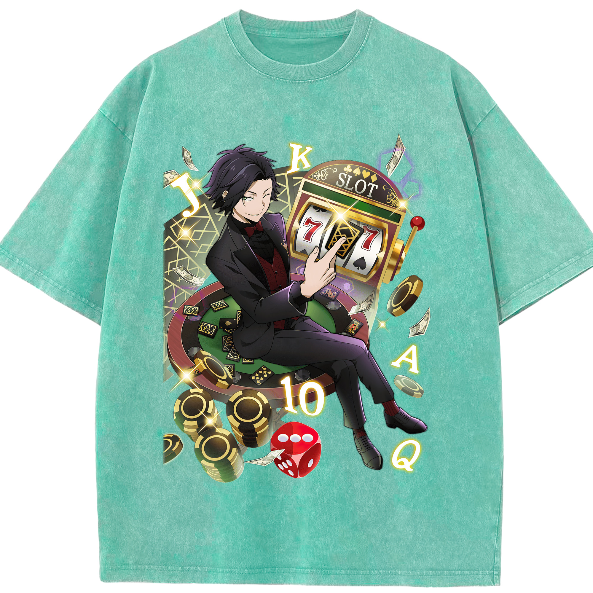 （画像用） 文豪ストレイドッグス Bungo Stray Dogs 綿100% ヴィンテージ風 半袖Tシャツ（フロントプリント）